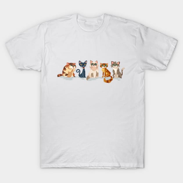 CUTE CATS TSHIRT T-Shirt by Dilectum